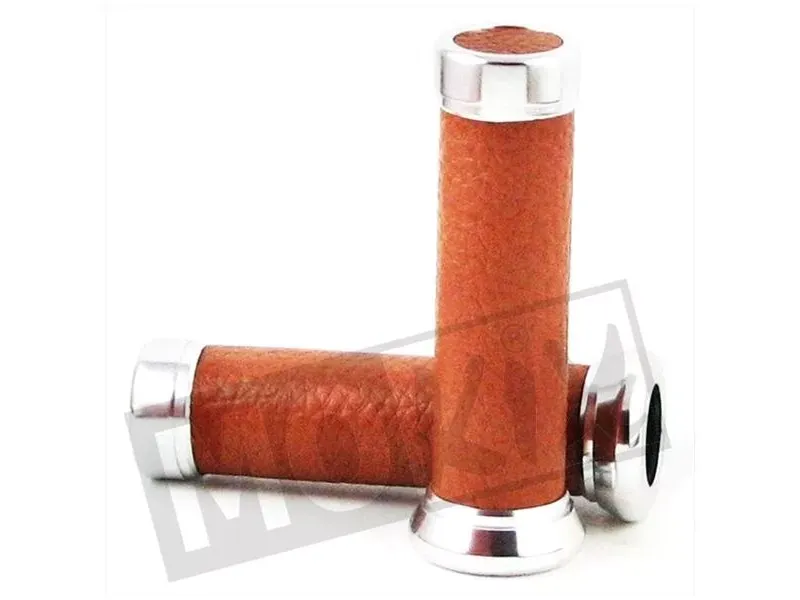 Handvatten Retro bruin leer (130mm)