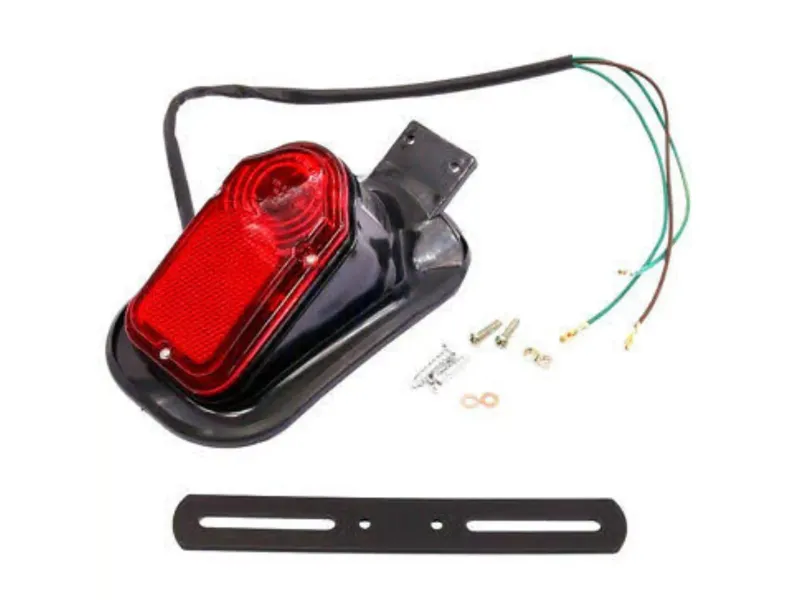 Achterlicht Uni Opbouw Model (Rood) Zwart Elec BA15S	