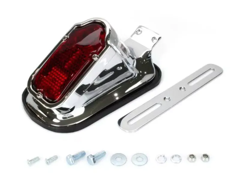 Achterlicht Uni Opbouw Model (Rood) Chroom Elec BA15S