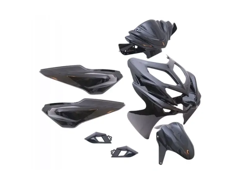Kappenset Yamaha Aerox 2014 / Aerox R - Zwart metallic