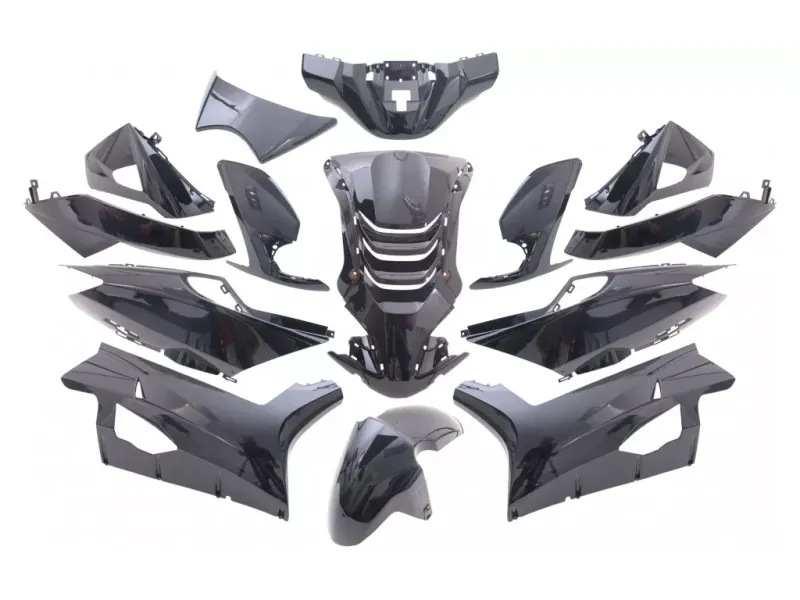 Kappenset Peugeot Speedfight 4 - Zwart metallic