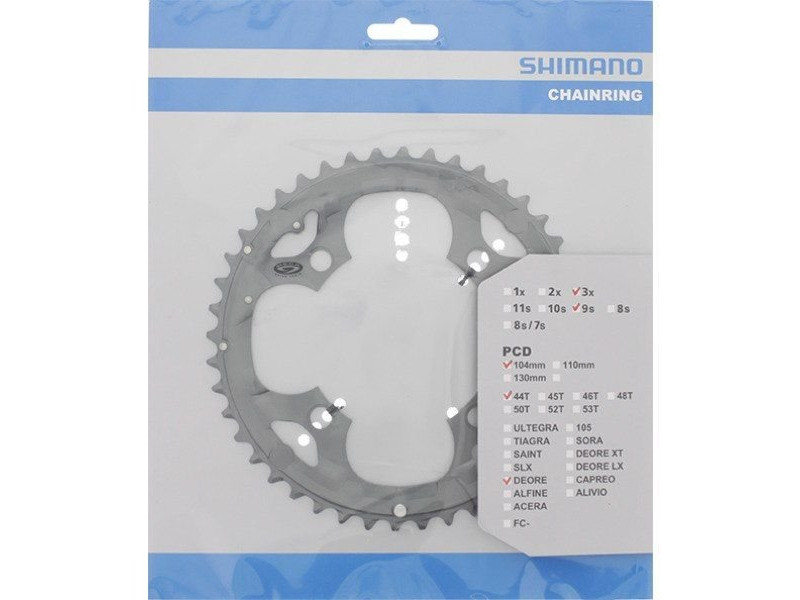 Kettingblad 44T Shimano Deore FC-M590 Kettingrand Zilver