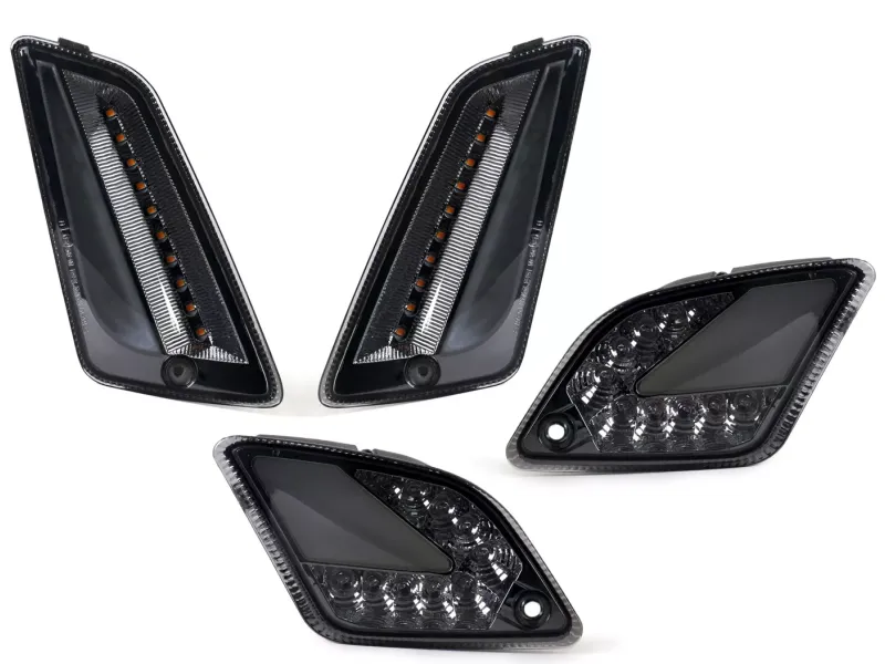 Knipperlichtset Voor Achter MOTO NOSTRA (2019-2022) Dynamisch LED  Volglicht Voorzijde Met Dagrijlicht Achterzijde Met Positielicht (E-keurmerk) Vespa GTS 125-300 HPE (2019-2022) Gerookt
