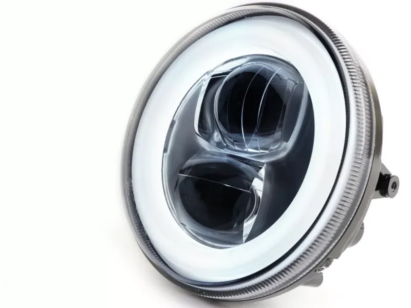 Koplamp incl. Montagering MOTO NOSTRA  LED HighPower Ø=120mm 12V DC (E9) Lambretta LI (Serie 1-2)