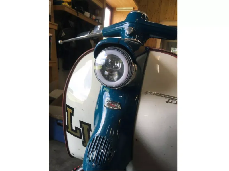 Koplamp incl. Montagering MOTO NOSTRA  LED HighPower Ø=120mm 12V DC (E9) Lambretta LI (Serie 1-2)