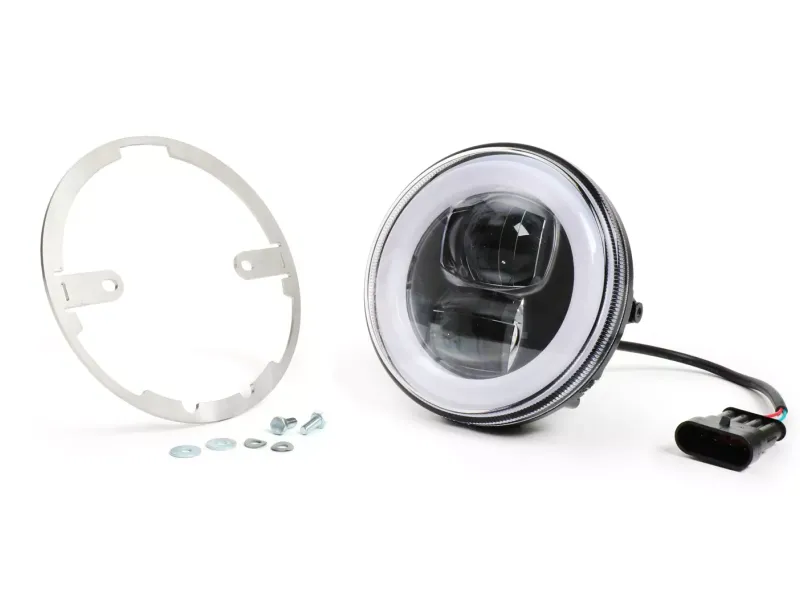 Koplamp incl. Montagering MOTO NOSTRA  LED HighPower Ø=120mm 12V DC (E9) Lambretta LI (Serie 1-2)