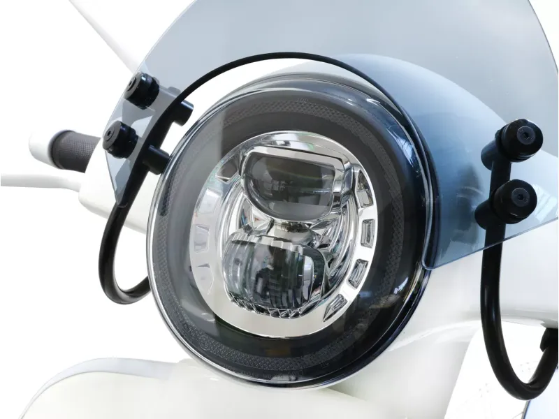 Koplamp MOTO NOSTRA LED HighPower GTS i.E Super 125-300  (-2018 Past Ook op GT, GTS, GTL) Verchroomde Reflector