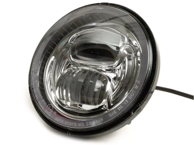 Koplamp Verchroomde Reflector MOTO NOSTRA LED HighPower 143mm (5 3/4") 12V DC Met E9 Keurmerk