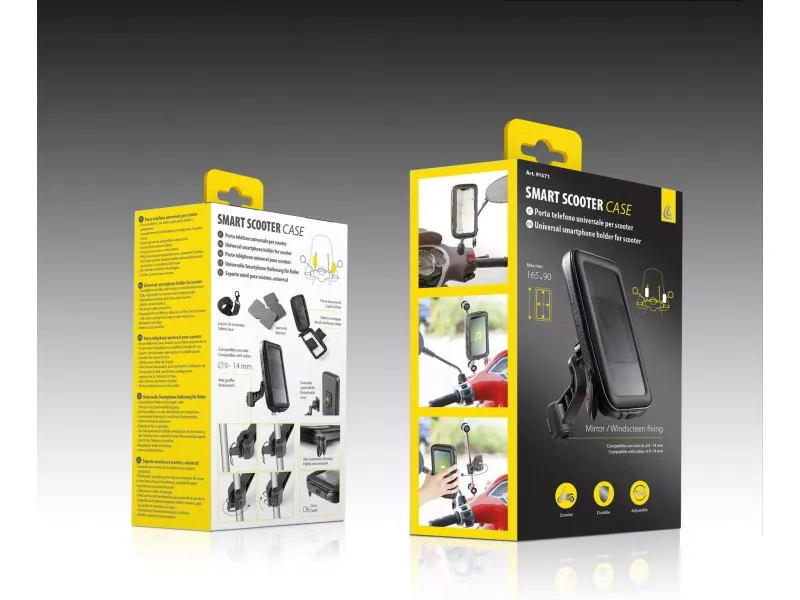 Telefoonhouder windscherm / spiegel - Lampa Smart scooter case