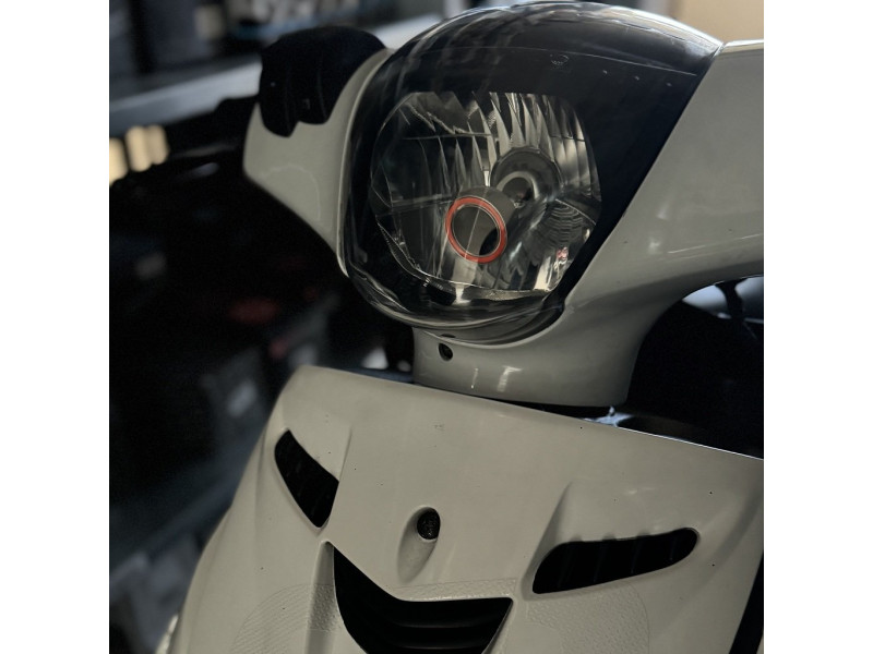 Led Ba20D Angeleye voor standaard koplamp - Rood (o.a. Piaggio Zip)