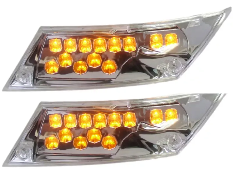 LED Knipperlicht Piaggio Zip 2000 Audi look - Chroom achterkant (links en rechts)