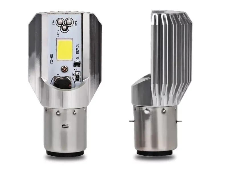 Led lamp Ba20D / H6 (Xenon look) - o.a. Piaggio Zip