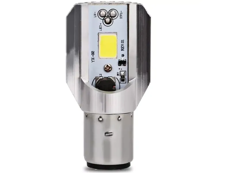 Led lamp Ba20D / H6 (Xenon look) - o.a. Piaggio Zip