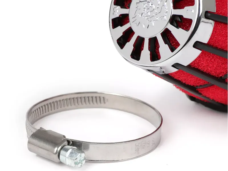 Luchtfilter Malossi E5  0 graden cs= 55mm Rood Zwart Mikuni
