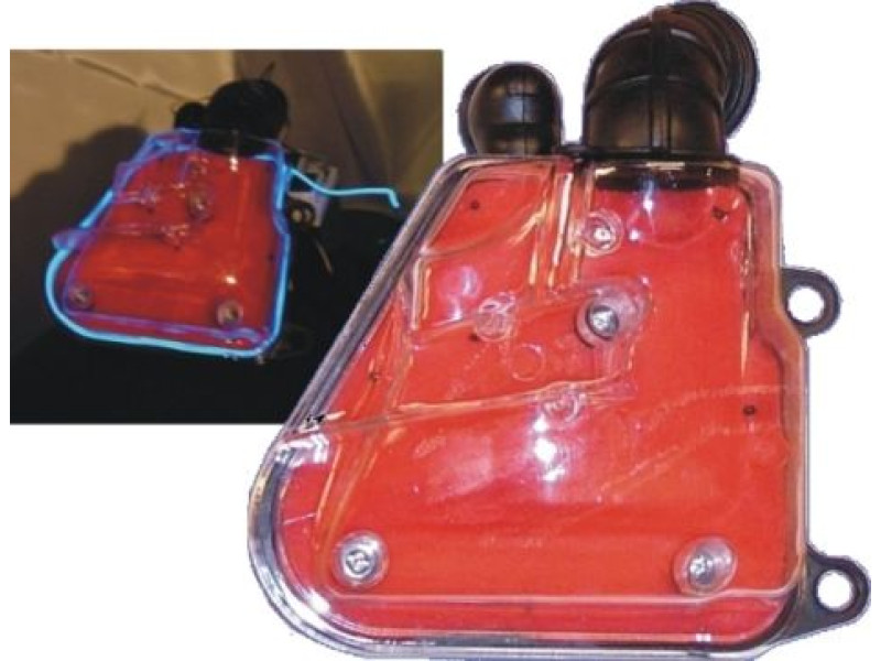 Luchtfilter - Transparant/Rood MET NEON - Minarelli