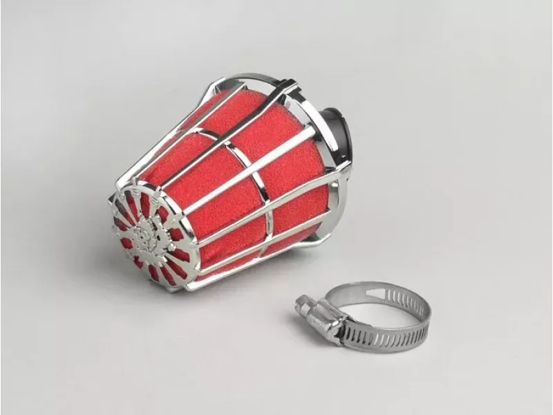 Luchtfilter  MALOSSI E5  30掳, CS= 28mm   Rood Chroom