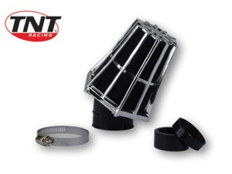 Luchtfilter Race Tnt Ø28/35mm Chroom/Zwart