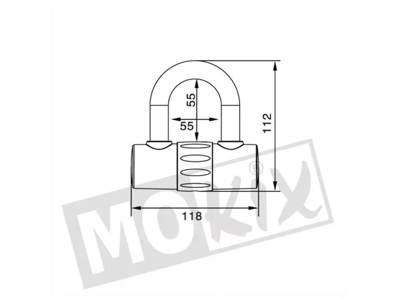 Kettingslot MKX Lock - 120 cm ART4 (voor dunne velg)