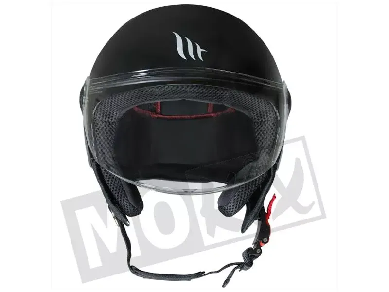 Goedkope Scooterhelm Glans zwart - model 'Street' 