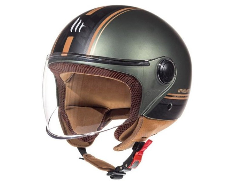  Scooterhelm MT Mat groen - model 'Street Entire'