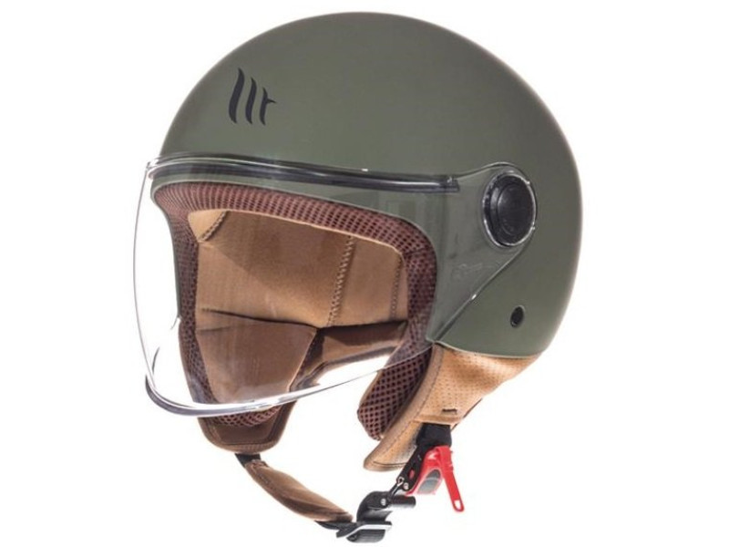 Goedkope Scooterhelm Mat Groen - model 'Street' 