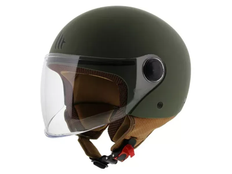 Goedkope Scooterhelm Mat Groen - model 'Street' 
