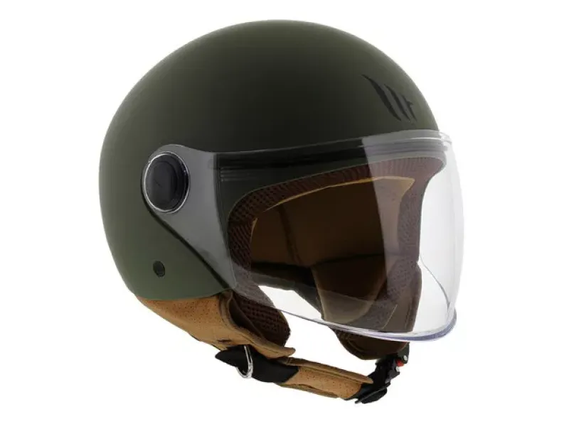 Goedkope Scooterhelm Mat Groen - model 'Street' 