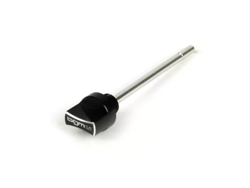 olievuldop met peilstok  BGM pro, versnellingsbakolie  piaggio leader/quasar/hpe   vespa et4, lx, lxv, s, gt, gts, gtv, gtl 125 300cc   zwart geanodiseerd