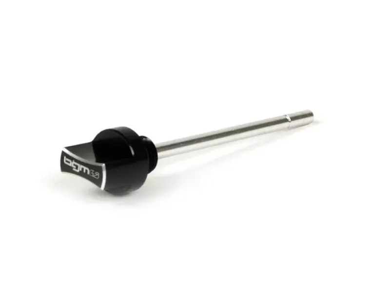 olievuldop met peilstok  BGM pro, versnellingsbakolie  piaggio leader/quasar/hpe   vespa et4, lx, lxv, s, gt, gts, gtv, gtl 125 300cc   zwart geanodiseerd