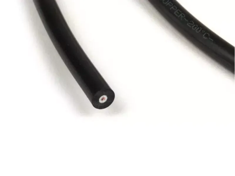 Ontstekingskabel  Bgm Pro, ø=7mm  Siliconen 3 Laags Koperen Geleider 1,5mm虏, Tot 200掳c, Zwart   1m