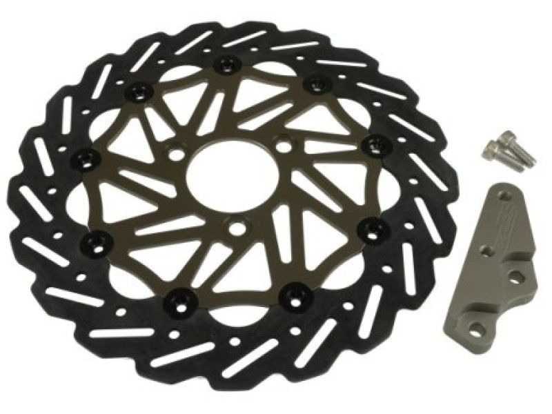 Oversized Monster Disc 280 mm. - Black staal - Gilera Runner