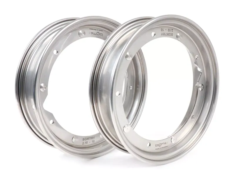 paar velgen  BGM pro 2.10 10 inch  vespa (type px)   rvs