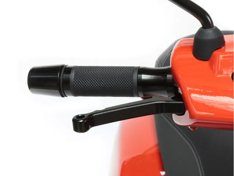 Paar Handvatten (paar) MOTO NOSTRA Alu Rub Ruitpatroon Vespa GT, GTL, GTS 125-200-250-300cc Ø 22,5-24mm, l=128mm Zwart