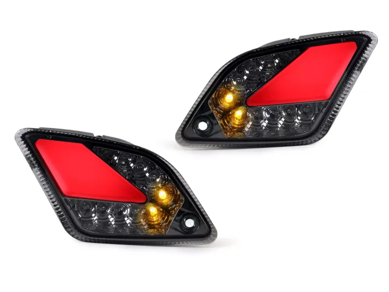 Paar Knipperlichten Achter MOTO NOSTRA (2014-2018) LED Volglicht Met Positielicht (E-keurmerk)- Vespa GT, GTL, GTV, GTS 125-300 Gerookt