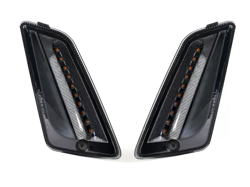 Paar Knipperlichten Voor MOTO NOSTRA (-2014) Dynamisch LED Sequentieel Licht Dagrijlicht (E-markering)  Vespa GT, GTL, GTV, GTS 125-300 Gerookt