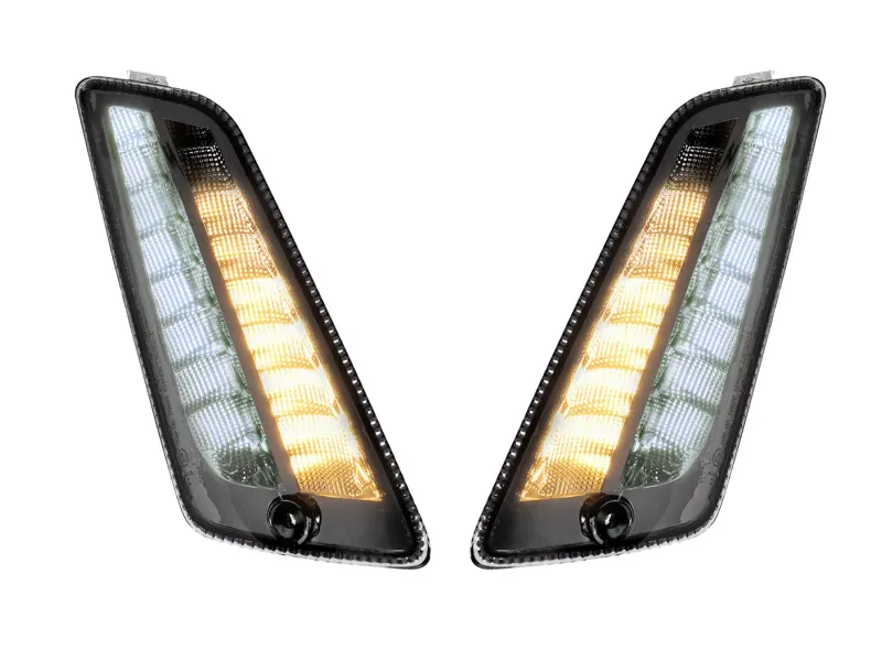 Paar Knipperlichten Voor MOTO NOSTRA 2K22 (-2014) Dynamisch LED Sequentieel Licht Dagrijlicht (E-markering) Vespa GT, GTL, GTV, GTS 125-300 Gerookt