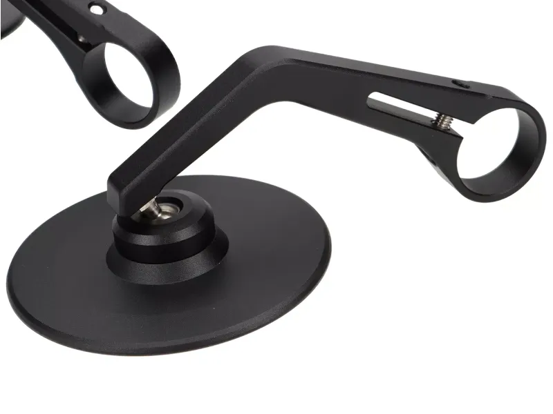 Paar Spiegels MOTO NOSTRA 1407 Aluminium CNC Ø=95mm Rond Stuuruiteinden Mat Zwart