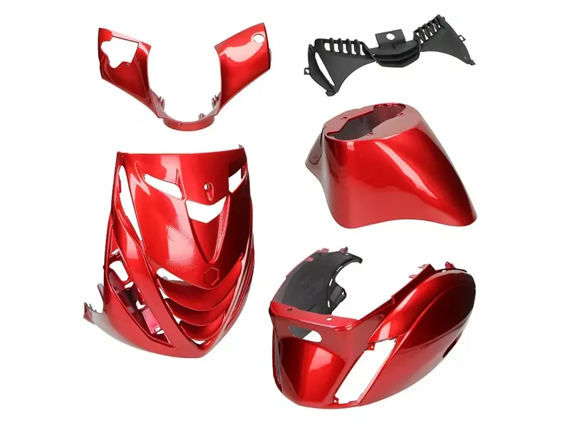 Kappenset (audi bordeaux red) Piaggio Zip2000 Model SP 5-delig