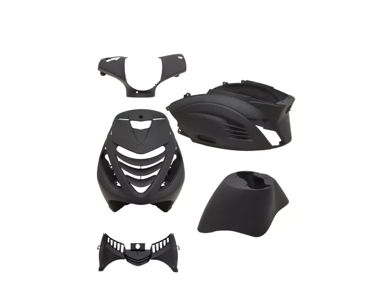 Kappenset RS-1 (zwart mat ) Piaggio Zip2000 Model SP 5-delig