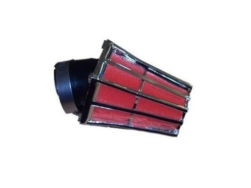 Luchtfilter Race Ø28/35mm Chroomrood/Zwart