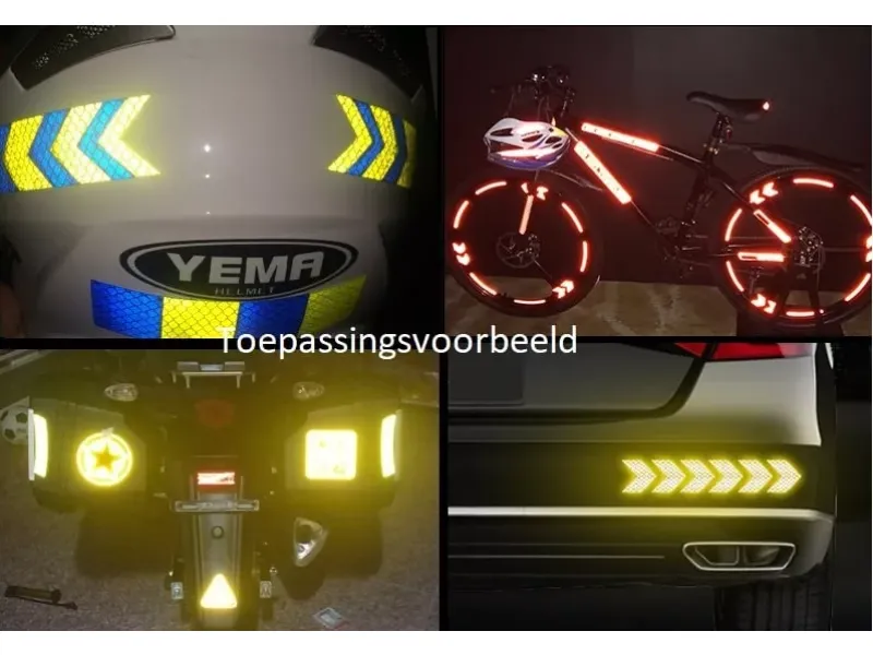Reflecterende sticker - Pijl - Kleur: Geel