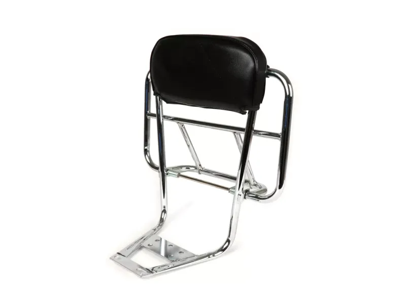 Rek Met Rugleuning incl. Kussen MOTO NOSTRA V2 Vespa PX80, PX125, PX150, PX200  Chroom