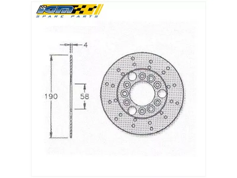Remschijf Yamaha, Piaggio, Malaguti - 190-58-4