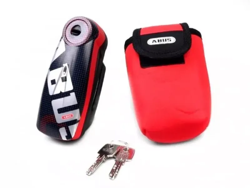 Remschijfslot Abus Detecto 7000 RS1 Met Alarmsysteem Rood