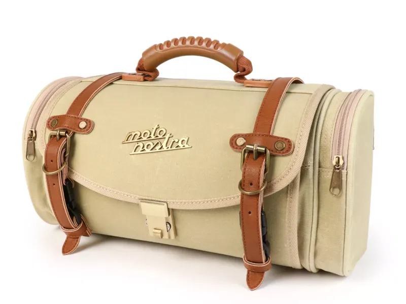 Roltas (Klein) Voor Bagagedrager (Alternatief Voor Topkoffer) Moto Nostra Classic Waxed Canvas' 330x190x180mm 