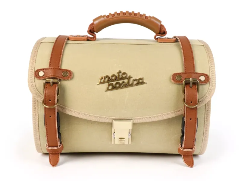 Roltas (Klein) Voor Bagagedrager (Alternatief Voor Topkoffer) Moto Nostra Classic Waxed Canvas' 330x190x180mm 