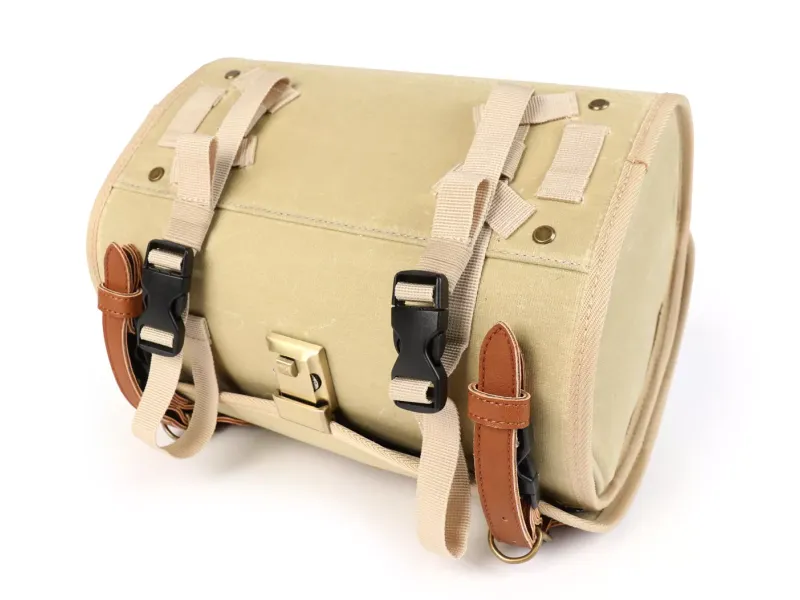 Roltas (Klein) Voor Bagagedrager (Alternatief Voor Topkoffer) Moto Nostra Classic Waxed Canvas' 330x190x180mm 