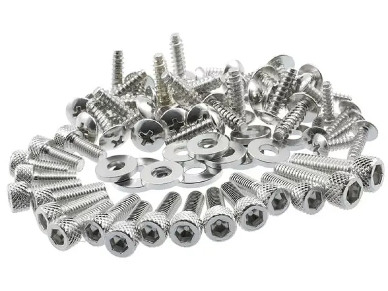 Schroevenset Aerox chroom (schroeven voor kappen) 