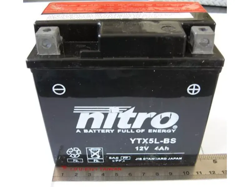 Accu Nitro Ytx5l-Bs - Onderhouds vrij (4Ah)