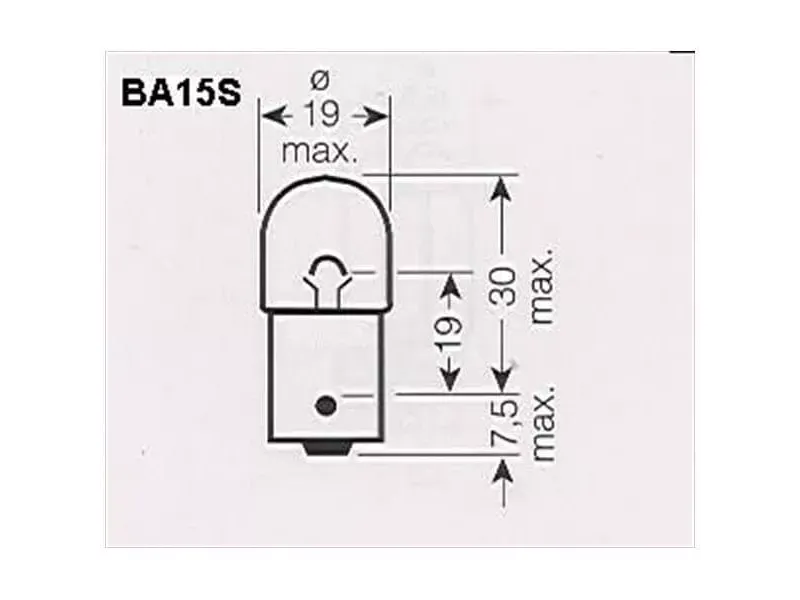 Lamp orange scooter - BA15s 12v 10w (per stuk)